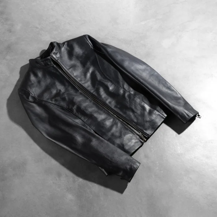 Rumella Black Leather Biker Jacket 8