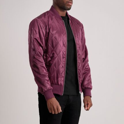 Danson Quilted Maroon Varsity Jacket 2