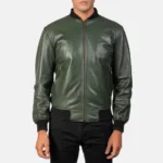Shane Green Leather Bomber Jacket 3