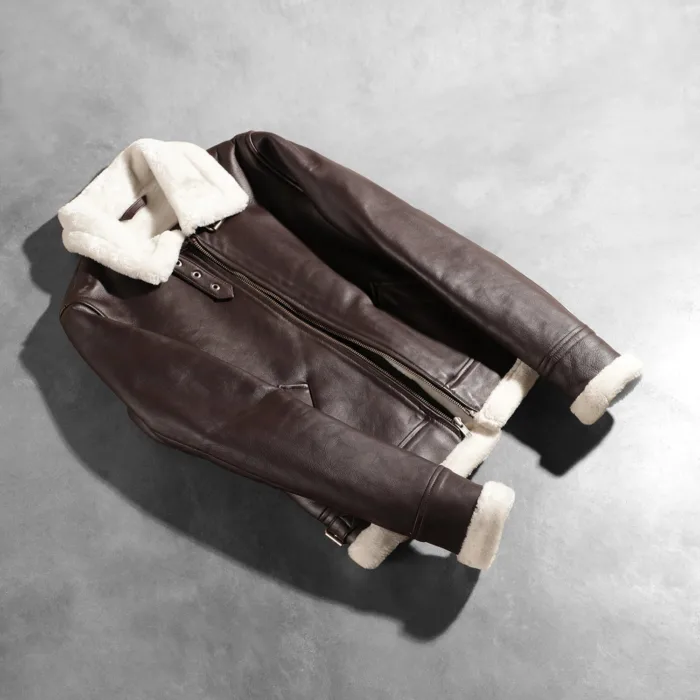 Sherilyn B-3 Maroon Leather Bomber Jacket 7