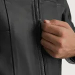 Spratt Black Hooded Leather Jacket 6