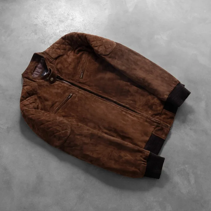 Sven Mocha Suede Bomber Jacket 8