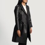 Sweet Susan Black Leather Trench Coat 2