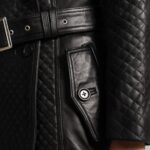 Sweet Susan Black Leather Trench Coat 6