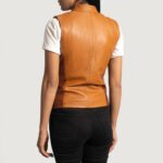 Westina Tan Dye Leather Vest 6