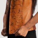 Westina Tan Dye Leather Vest 5