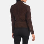 Adalyn Quilted Mocha Suede Biker Jacket 5