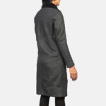Alina Shearling Black Leather Coat 5