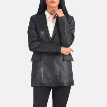 Custom Ying Hei Kan Leather Blazer