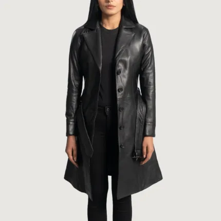 Custom Jessica Westerman Leather Coat