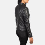 Rumella Black Leather Biker Jacket 5