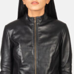 Rumella Black Leather Biker Jacket 6