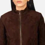 Rumella Mocha Suede Biker Jacket 6