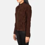 Rumella Mocha Suede Biker Jacket 2