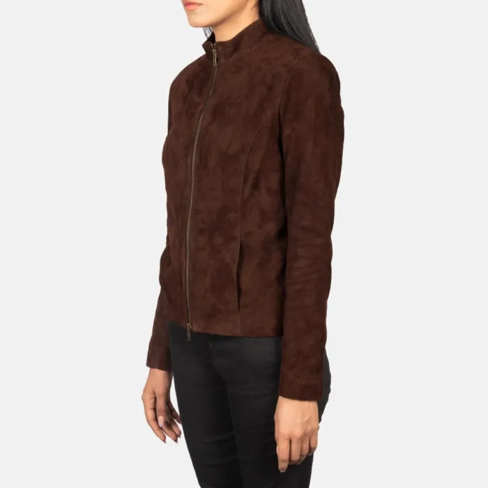 Rumella Mocha Suede Biker Jacket 2