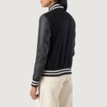 Savant Black Hybrid Varsity Jacket 5