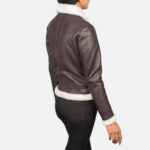 Sherilyn B-3 Maroon Leather Bomber Jacket 5