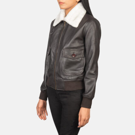 Stella G-1 Brown Leather Bomber Jacket 2