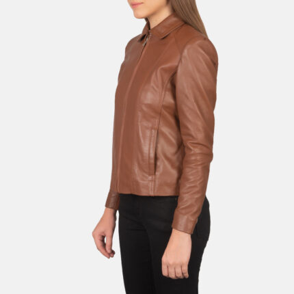 Colette Brown Leather Jacket 2