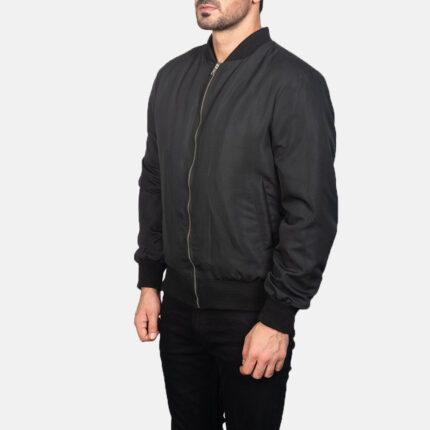 Zack Black Bomber Jacket 2