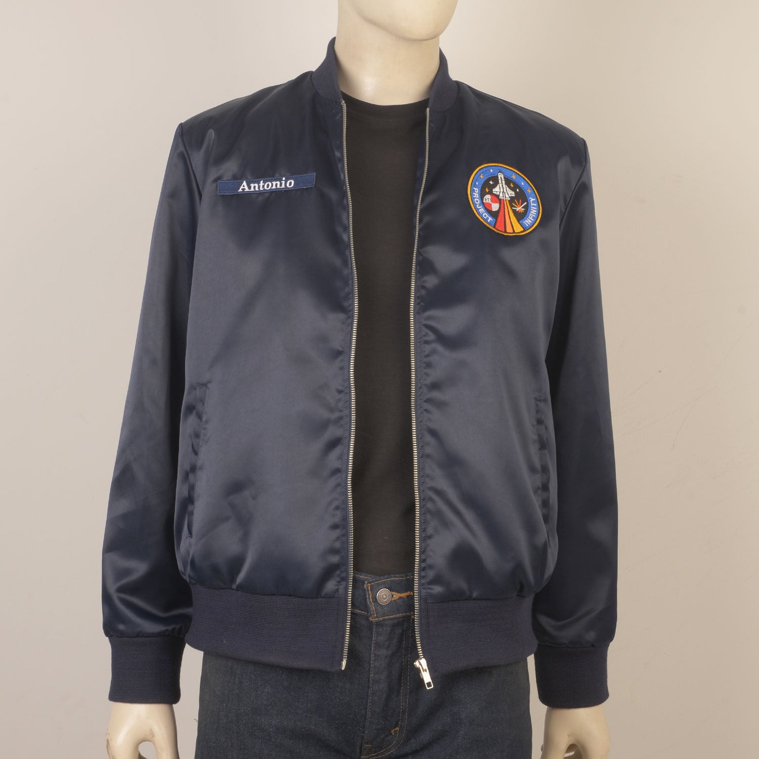 Custom Continuim Zack Blue Bomber Jacket x 3