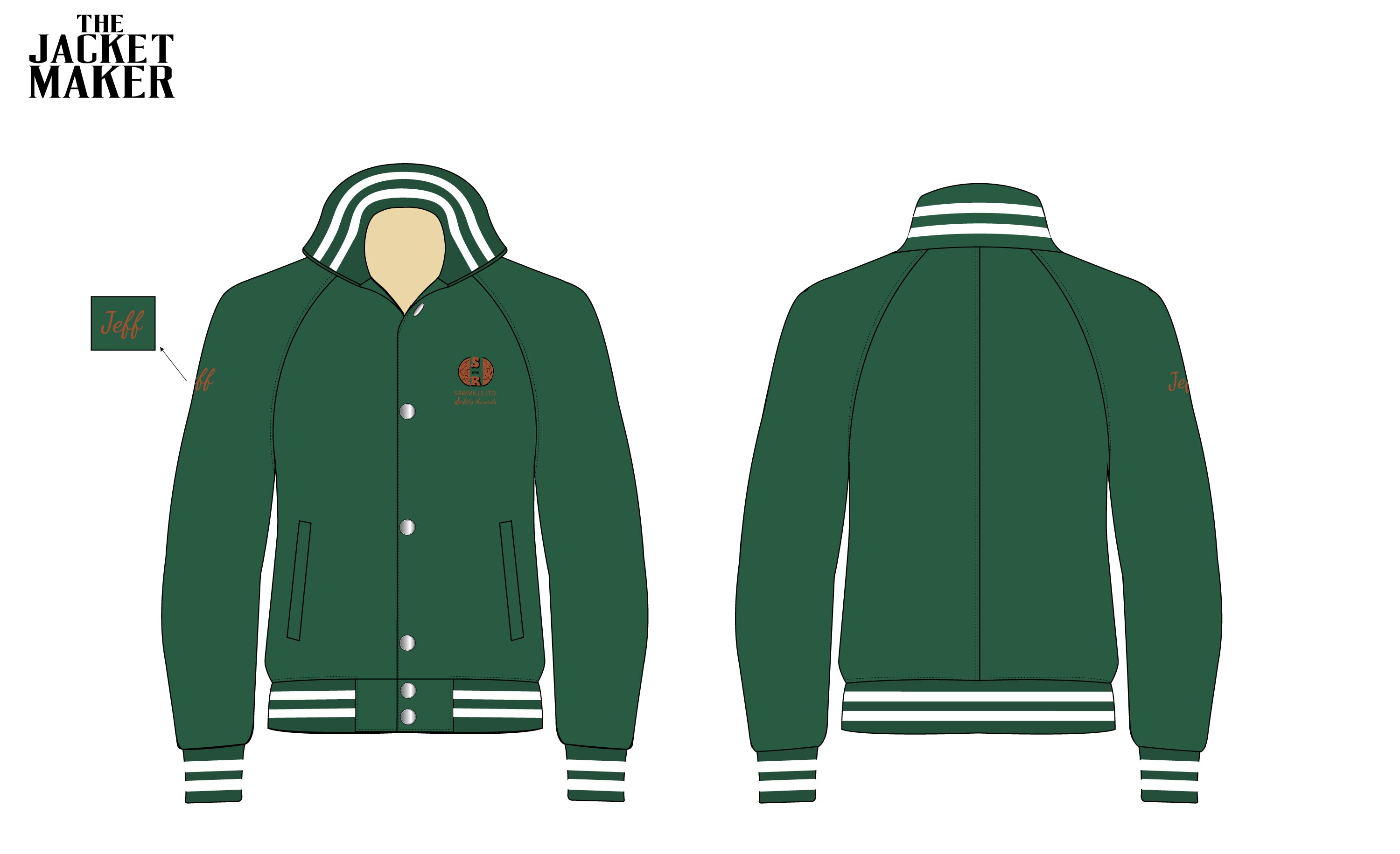 Custom Jeff Sr Saw Mills Bomber Jacket 2