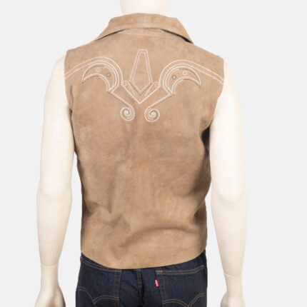 Custom Justin Emershaw Brown Suede Vest 2