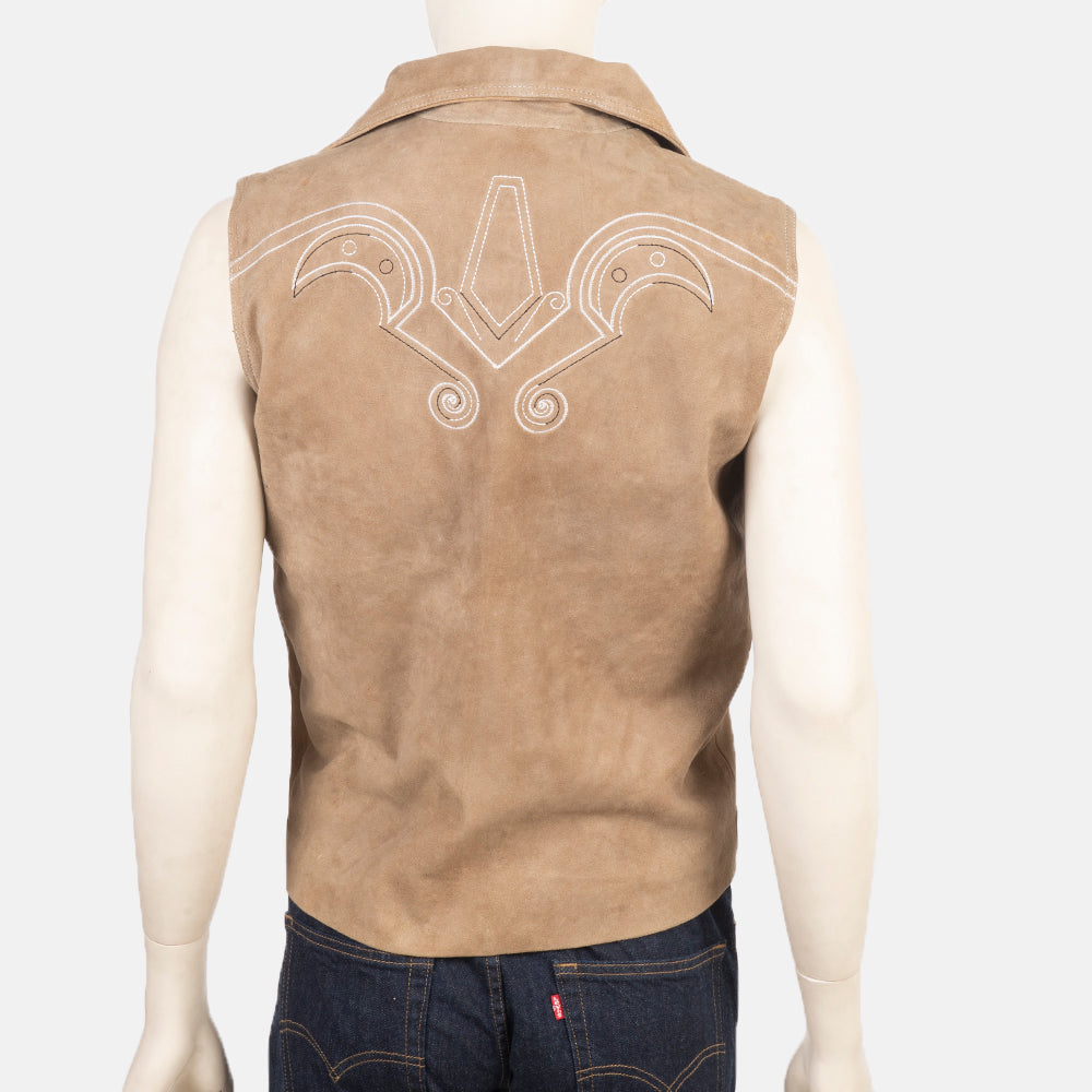 Custom Justin Emershaw Brown Suede Vest 2