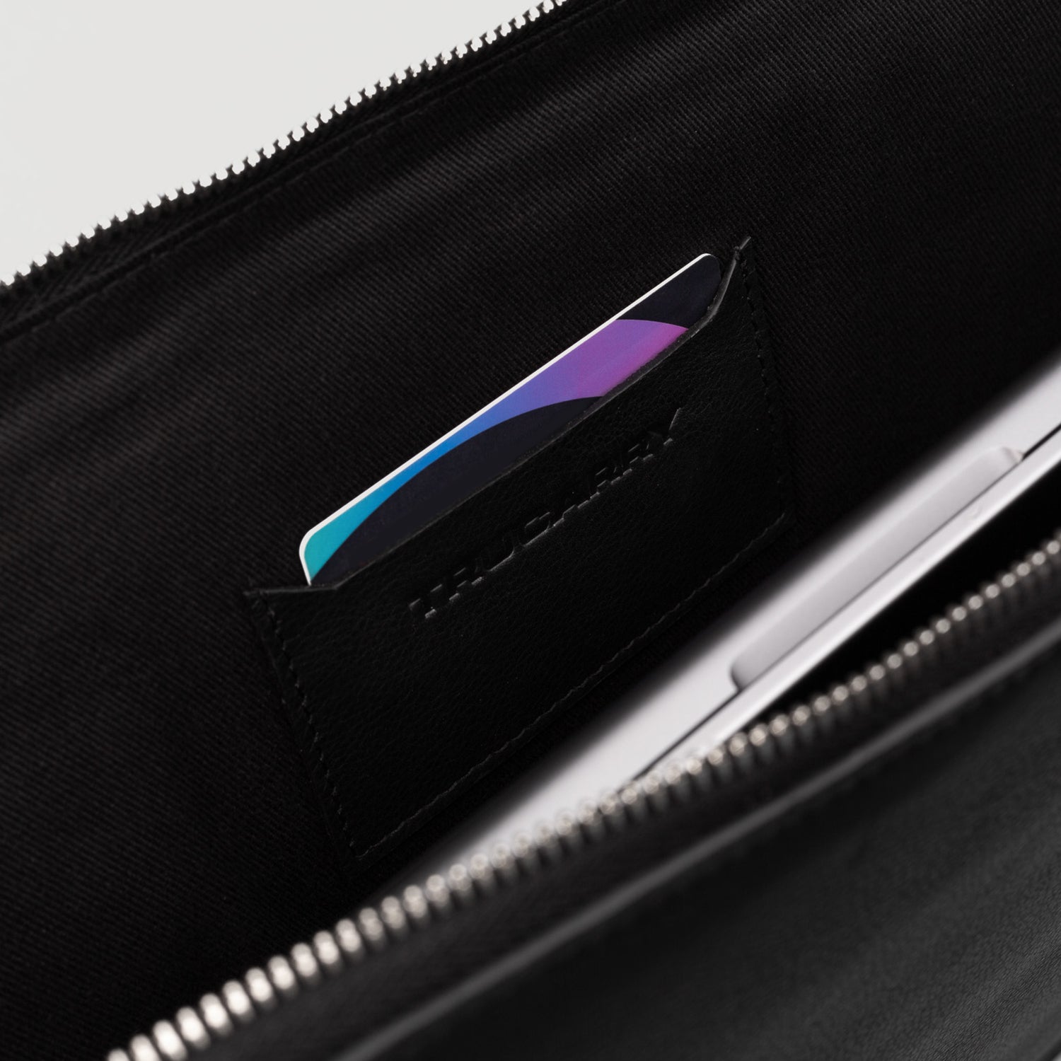 The Baxter Black Leather Laptop Sleeve 8