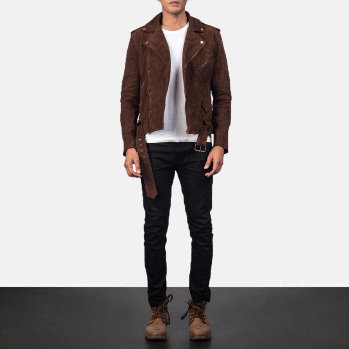Allaric Alley Mocha Suede Biker Jacket 4