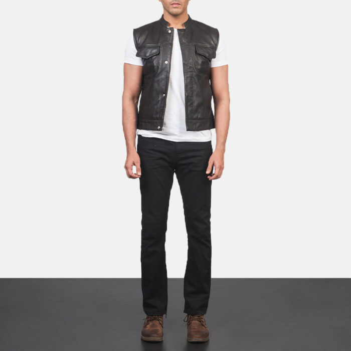 Atlas Moto Brown Leather Vest 3