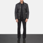 Barry Quilted Black Windbreaker Jacket 3