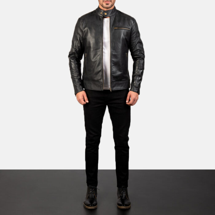 [FS] Dean Black Leather Biker Jacket 3