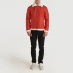 Francis B-3 Red Leather Bomber Jacket 3