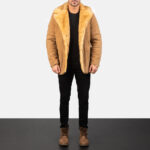 Furlong Beige Suede Leather Coat 3
