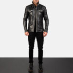 Hudson Black Leather Biker Jacket 3