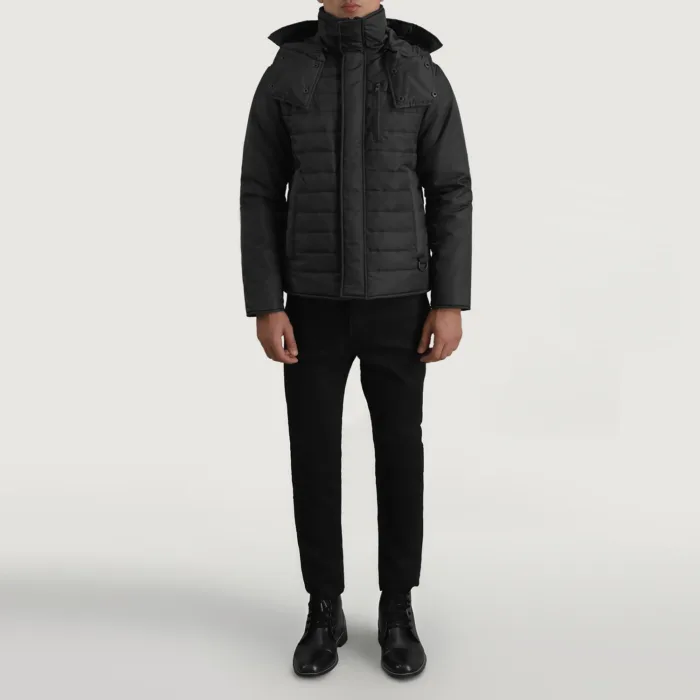Malcolm Black Hooded Puffer Jacket 3