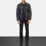 Nelson Quilted Black Windbreaker Jacket 3