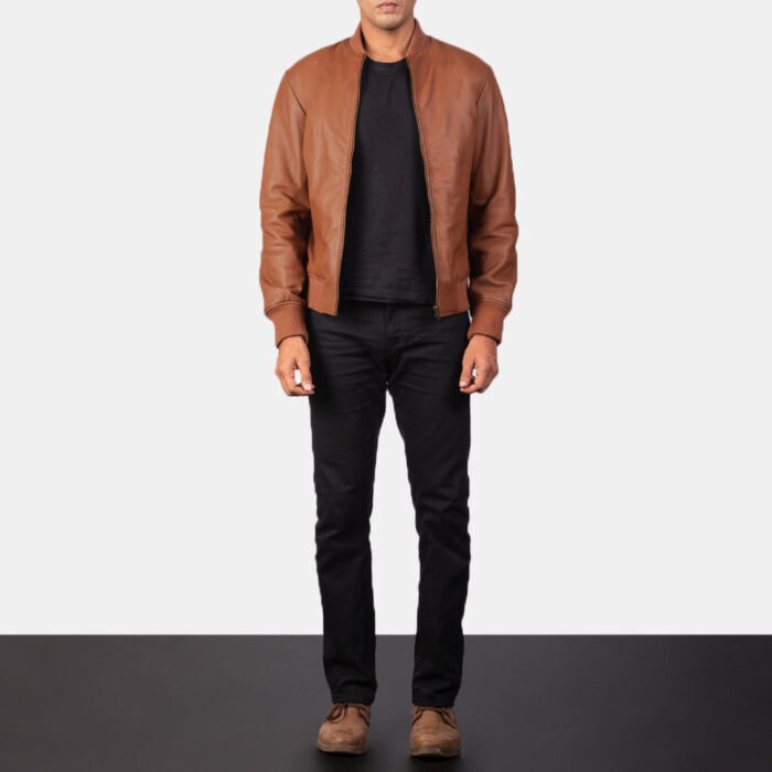 Shane Brown Leather Bomber Jacket 3