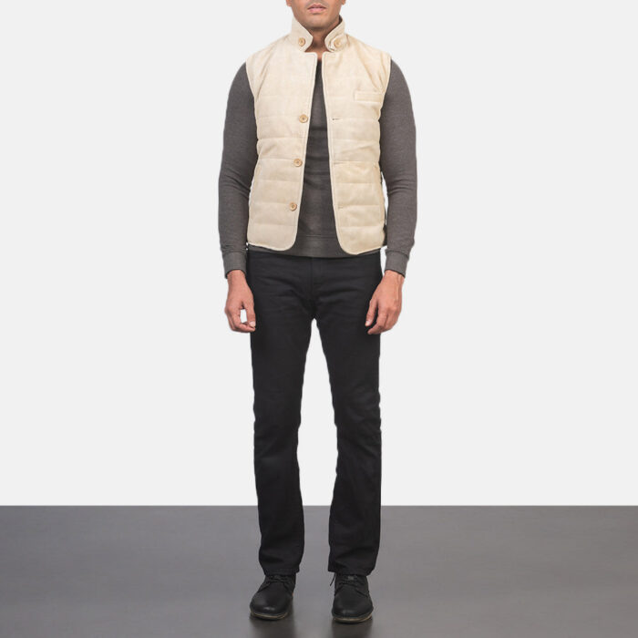 Tony Off-White Suede Vest 3