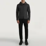 Wesley Black Hooded Windbreaker Jacket 3