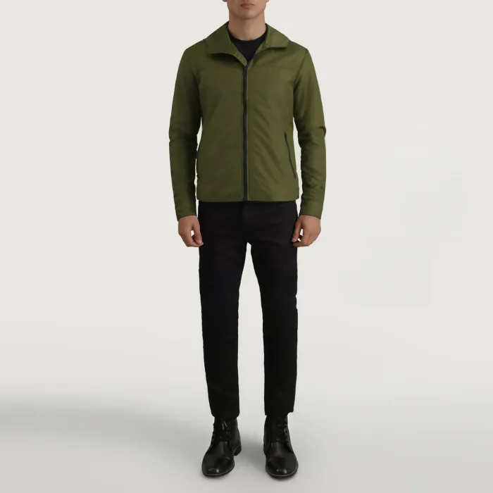 Wesley Green Hooded Windbreaker Jacket 3