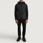 Carlo Black Hooded Puffer Vest 3