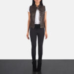 Rayne Moto Brown Leather Vest 3