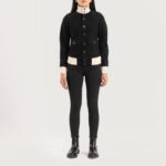 Sasha A1 Black Suede Bomber Jacket 3