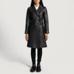 Sweet Susan Black Leather Trench Coat 3