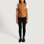 Westina Tan Dye Leather Vest 4
